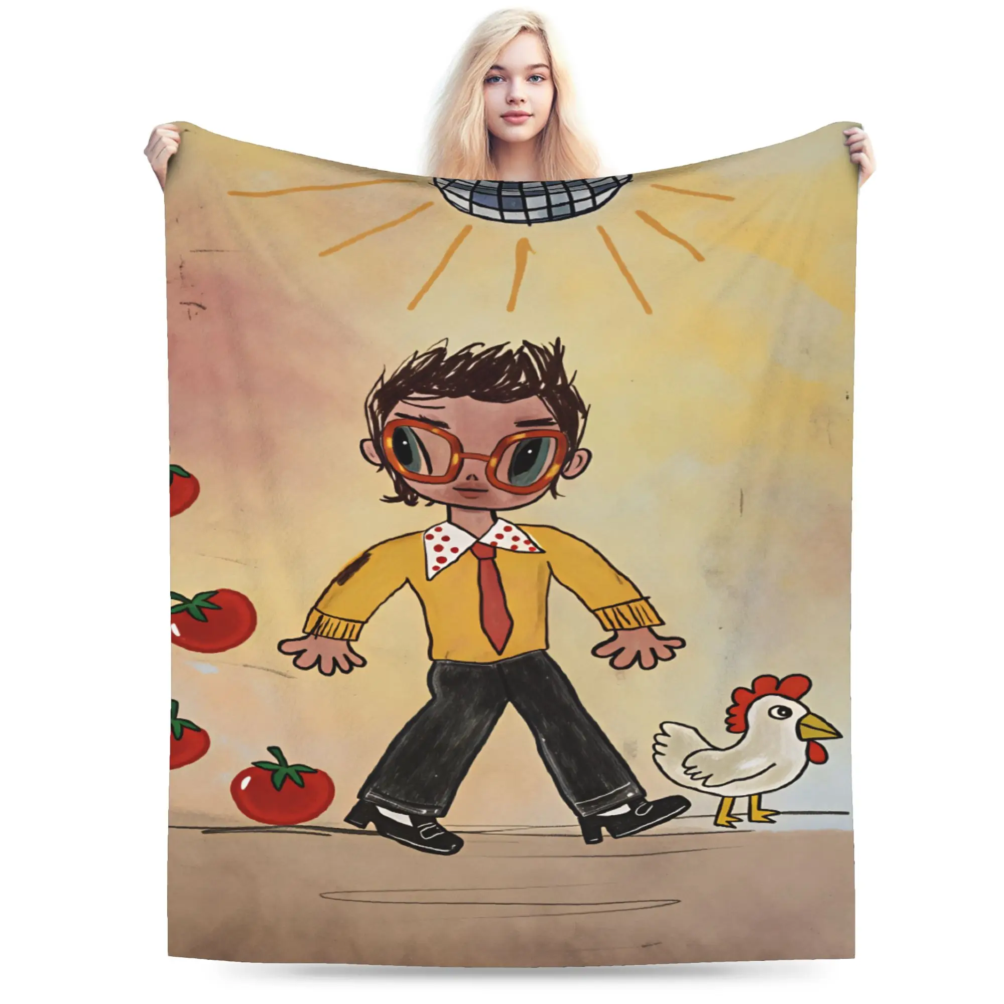 Warm Cozy Blanket Picnic Harrys S-Styles Kiss Al the Time Throw Blanket Novelty  Bedspread For Bedroom