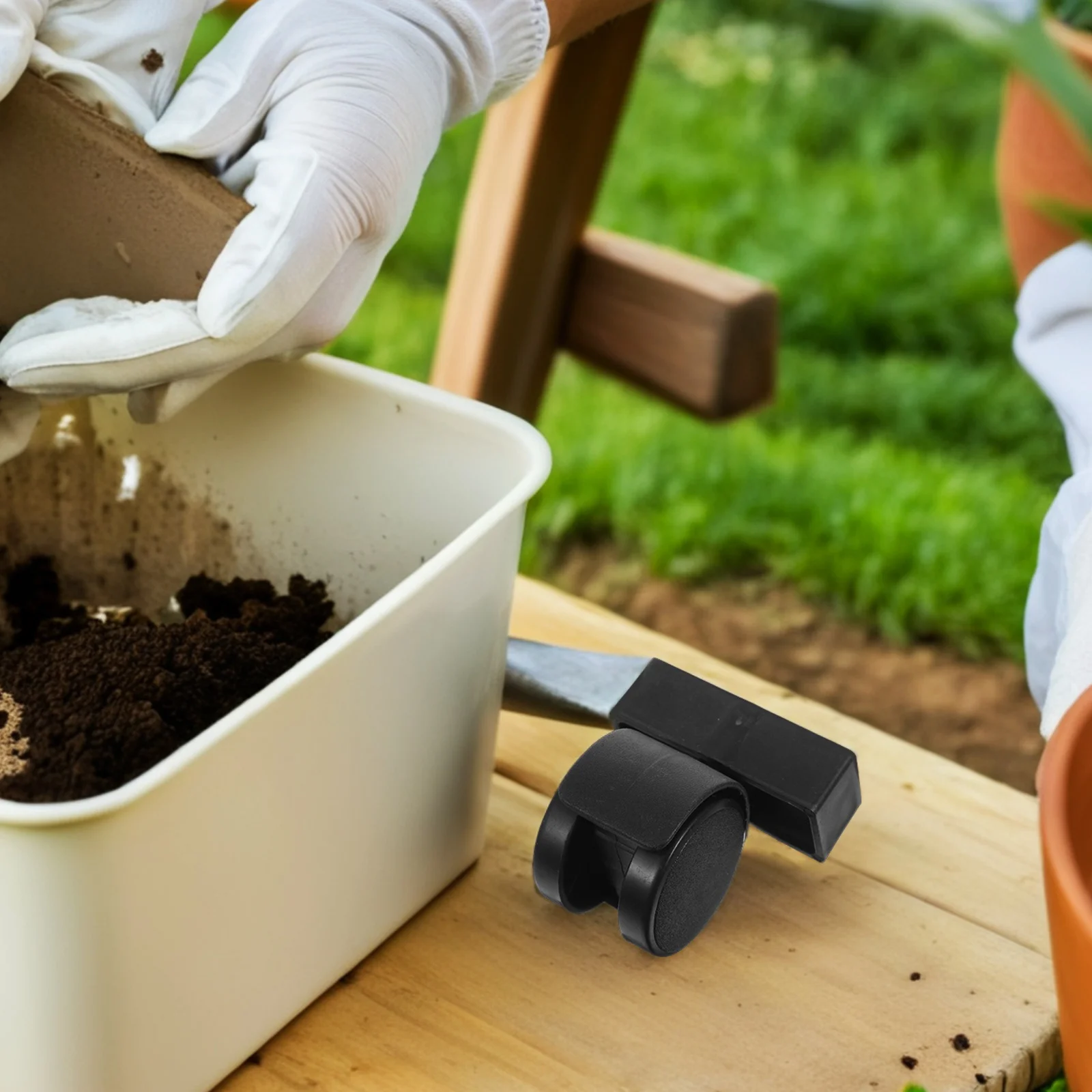 

4Pcs Garden Planter Box Wheels Durable Heavy Load Rotatable Casters for Balcony Patio Planters Outdoor Use Flower Box