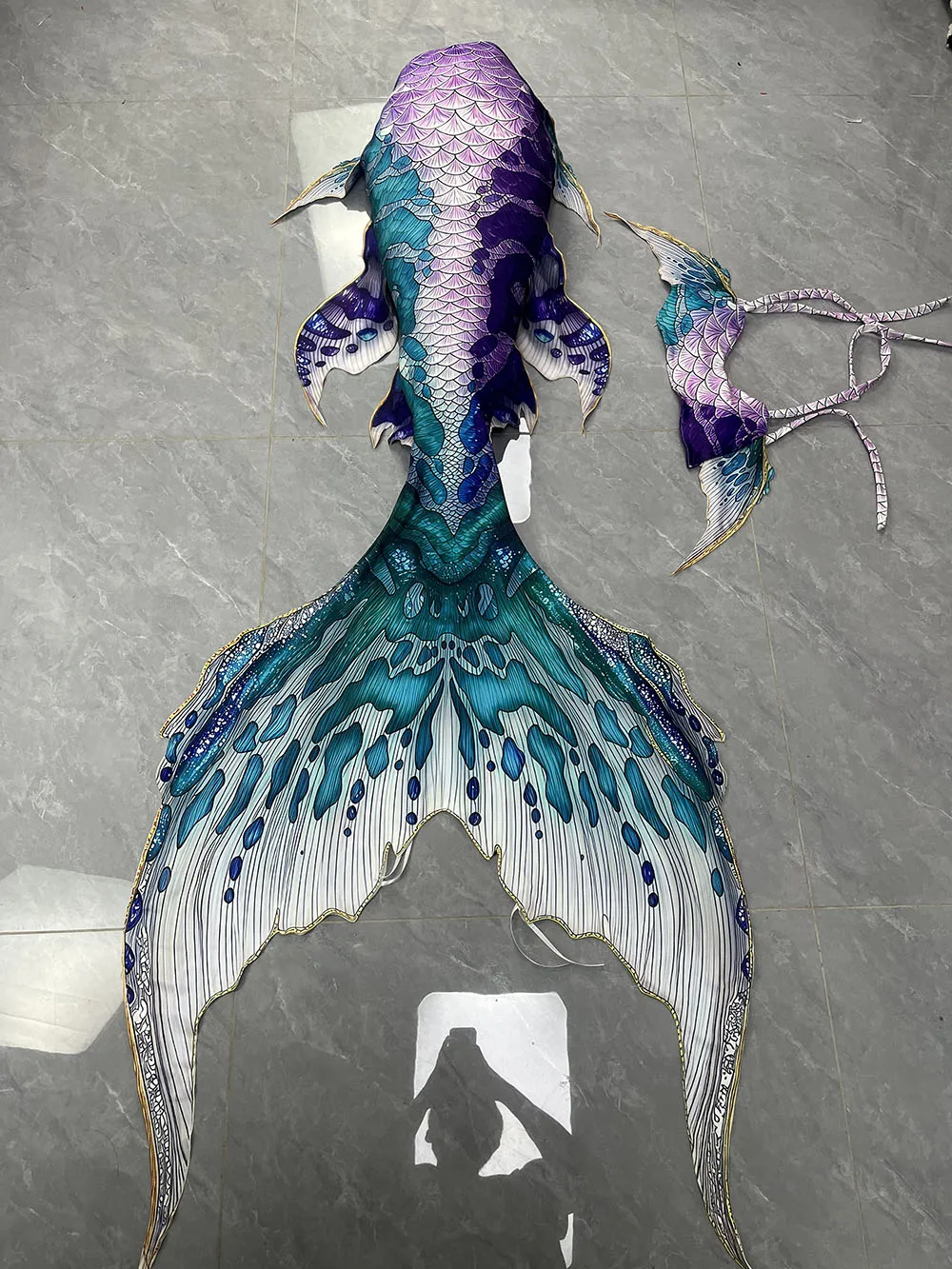 

Красочный костюм русалки с узором «Драконья кость» для аквариумных шоу и дайвинга, индивидуальный пошив, взрослый размер, купальник-хвост русалки