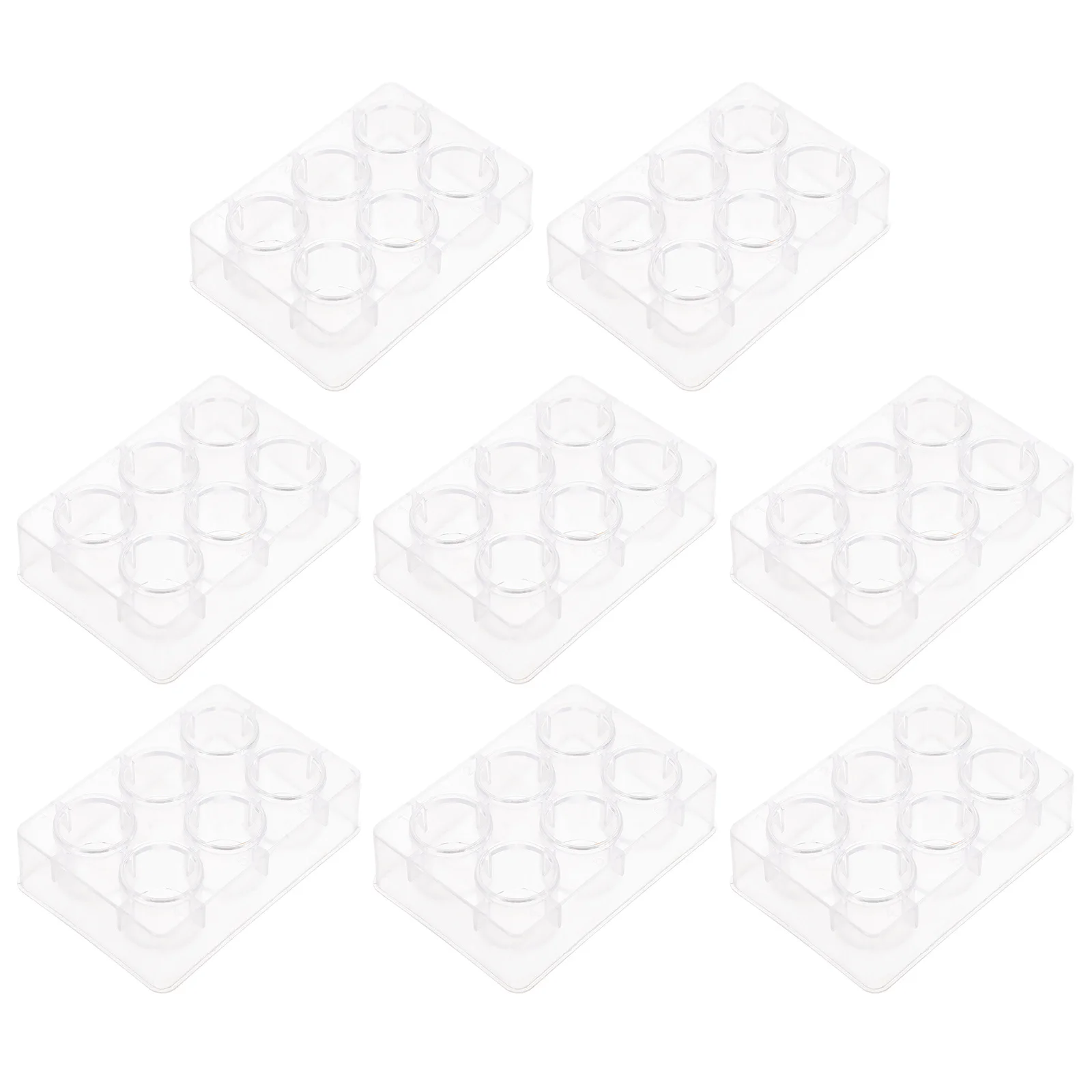 

8Pcs Reaction Plates 6 Hole Plastic Boards Laboratory Experiment Equipment Chemistry Teaching Reagent Storage Tray
