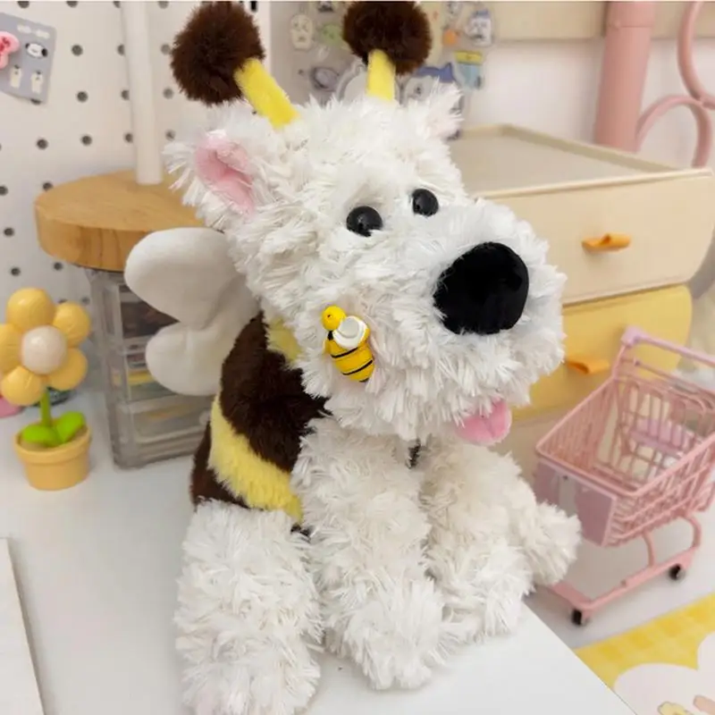 Perro de peluche electrónico realista, perro de peluche con música, vestido eléctrico