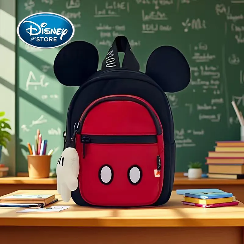 

Disney Cartoon Mickey Mouse Children School Bag Girls Mini Backpack Mickey Hand Pendant Fashion Schoolbag