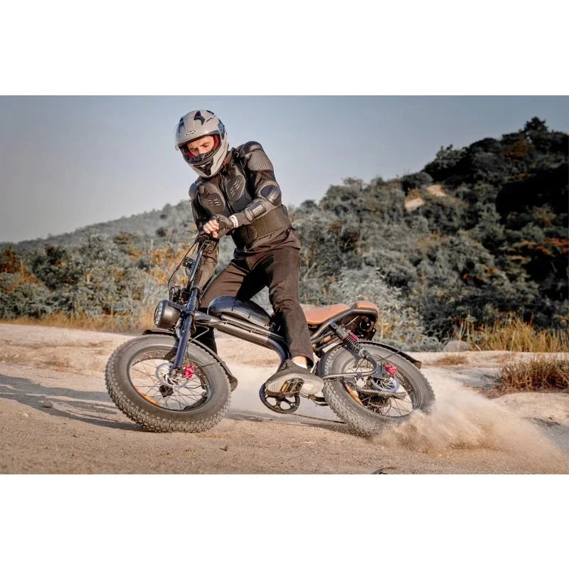 48V Electric Fat Bike 20 Inch Off Road Motorcycle Big Battery Speed 50km 1000w Motor Adult Ebike