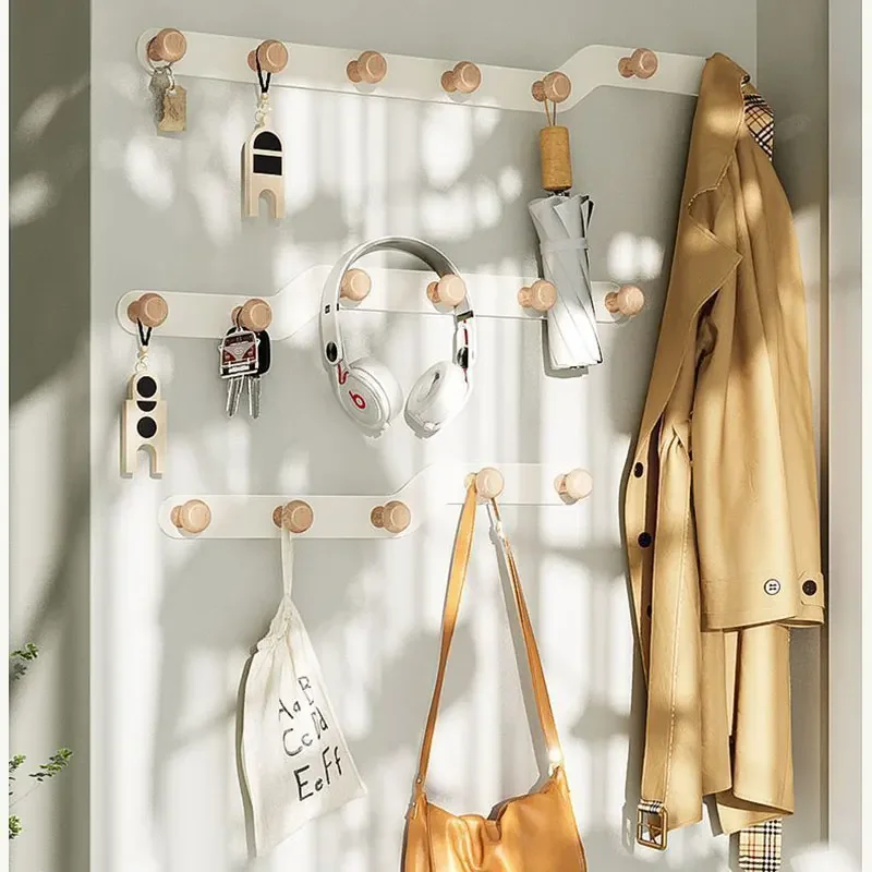 4/5/6/7/8 Door Rear Hook Clothes Coat Hat Scarf Key Hangers Wall Mounted Rack for Livingroom Kitchen Bathroom Organizer Holder image 5