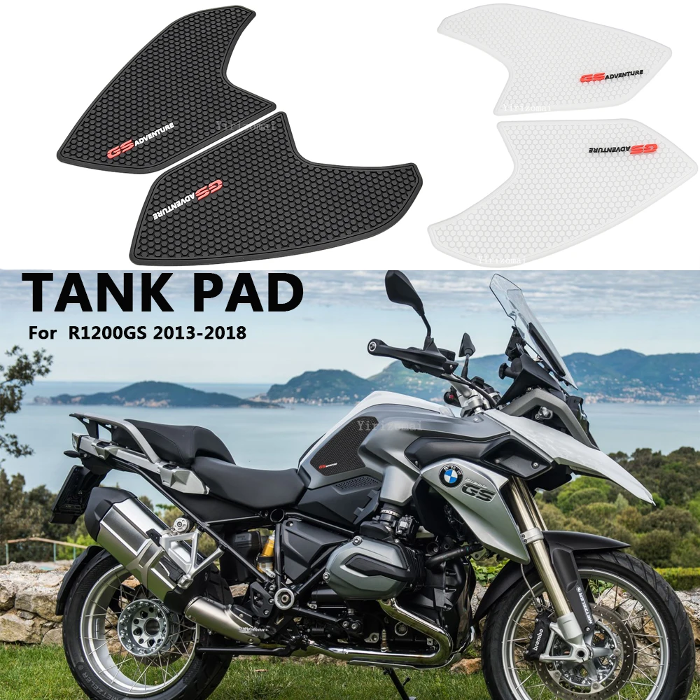 

Motorcycle Tank Pad Non-slip Side Fuel Tank Stickers Waterproof Pad Rubber Decal Sticker For BMW R1200GS R 1200 GS LC 2013-2018