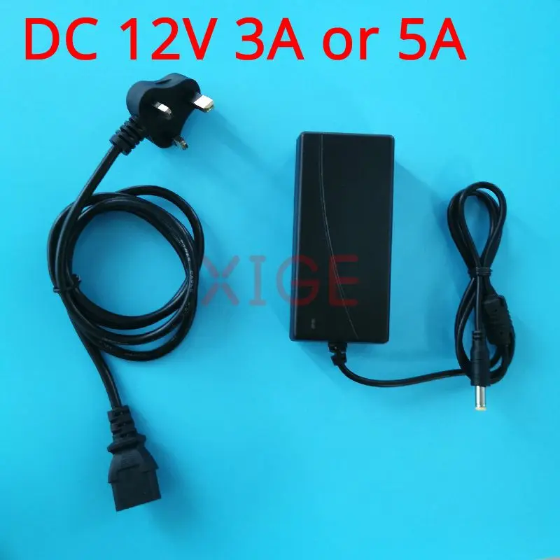 (US/UK/EU) DC 12V-3A/5A Power Adapter Charger With Plug Cord Output Port 2.5MM And 5.5MM For Our Controller Driver Board DIY Kit
