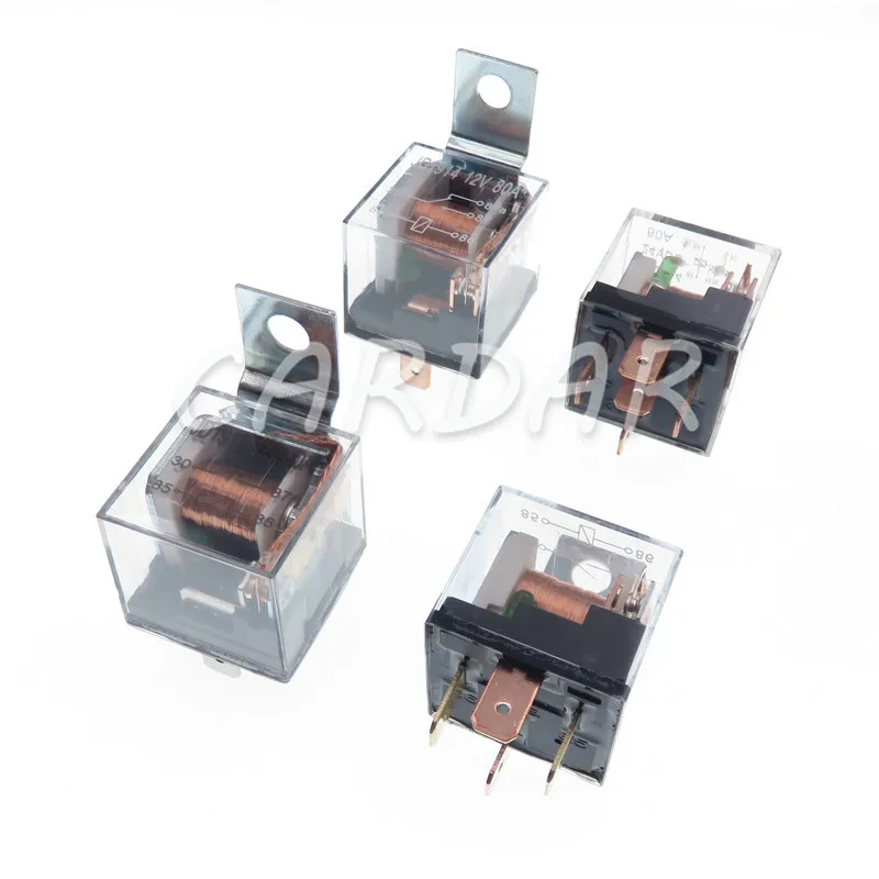 

4pin 5pin Waterproof Auto Relay DC 12v 24v 80A Transparent High Quality Electrical Car Relay with Light