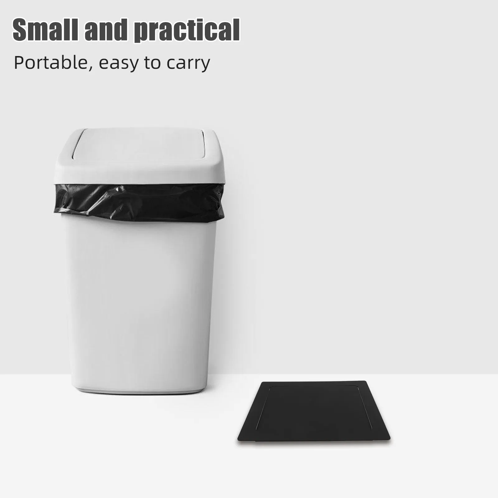 

Rectangular Stainless Steel Trash Can Lid Flush Mount Inward Opening Recessed Waste Bin Cover Kitchen Bathroom