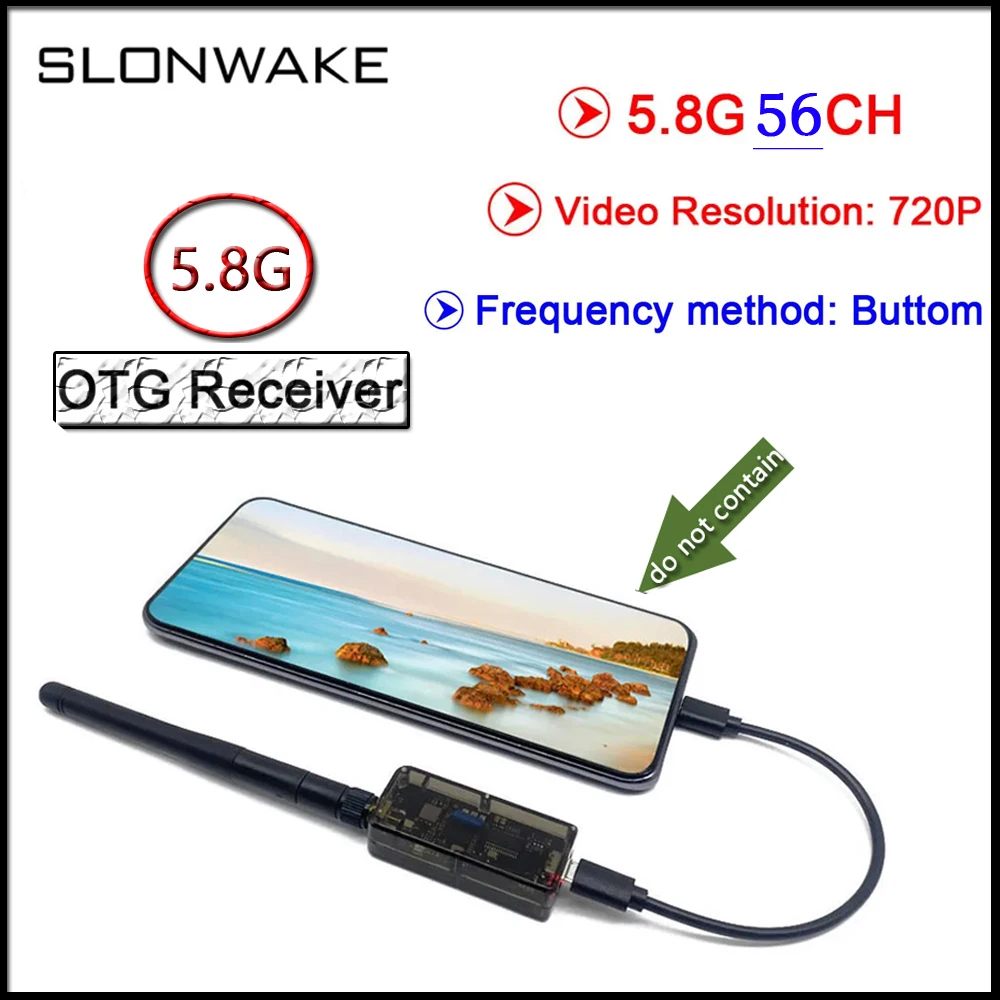 Fpv Otg 5.8G 56ch Audio Fpvreceiver Voor Telefoon Tablet Smart Android Mobiele Zender Rc Drone Reserveonderdeel Uvc Video-Opnamekaart