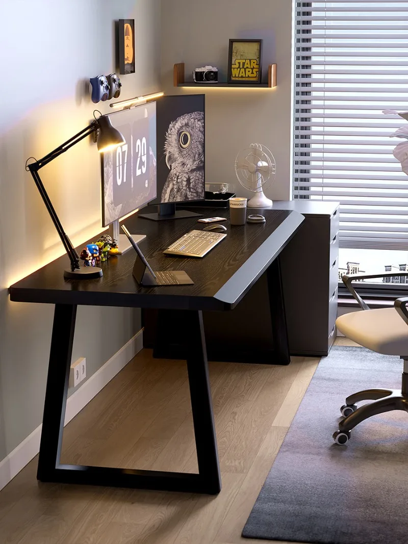 New Computer Desk Double Bedroom Home Office Writing Desk Dresser Integrated Solid Wood Long Table E-sports Table