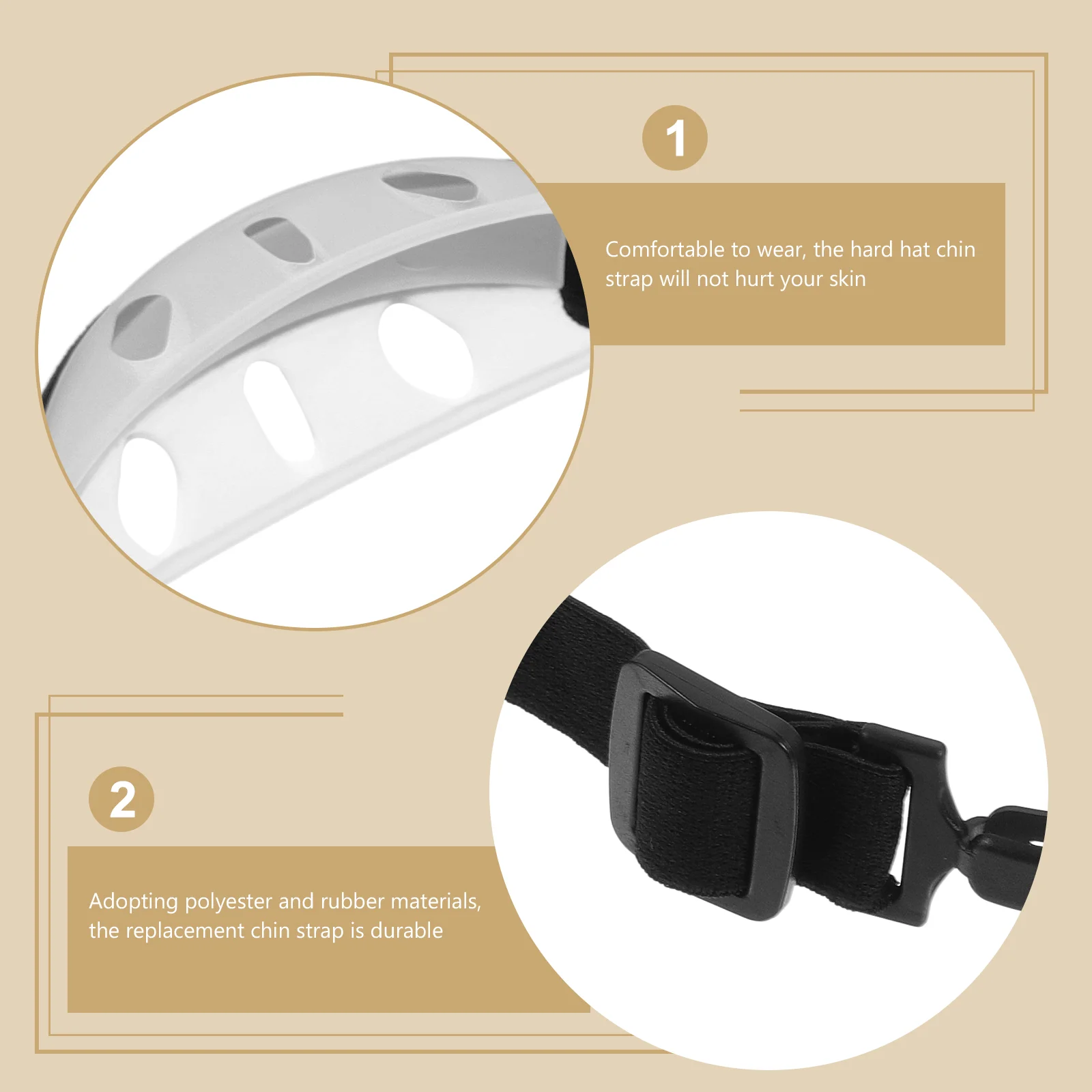 3 Pcs Chin Strap Replacement Protector Universal Hard Hat Belt Adjustable Elastic