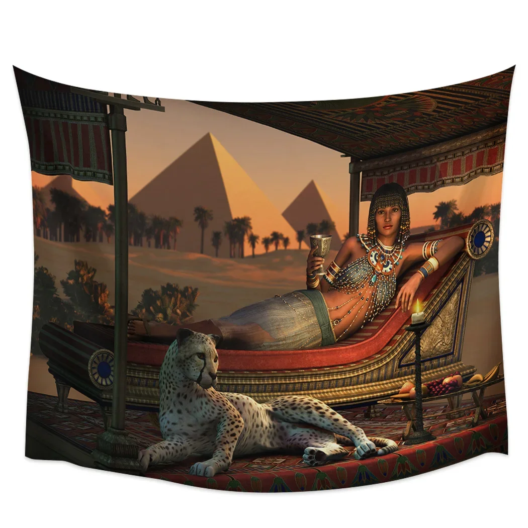 Cleopatra Egyptian Queen Culture Tapestry Background Wall Covering Home Decoration Blanket Bedroom Wall Hanging Tapestries