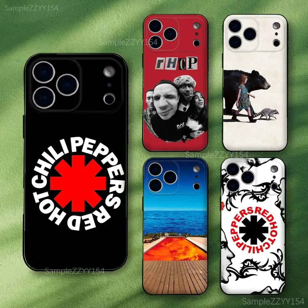

Red Hot Chili Peppers Phone Case For iPhone 17,16,15,14,13,12,Pro,Max,Plus,E,SE4,Air,Mini Black Soft Funda