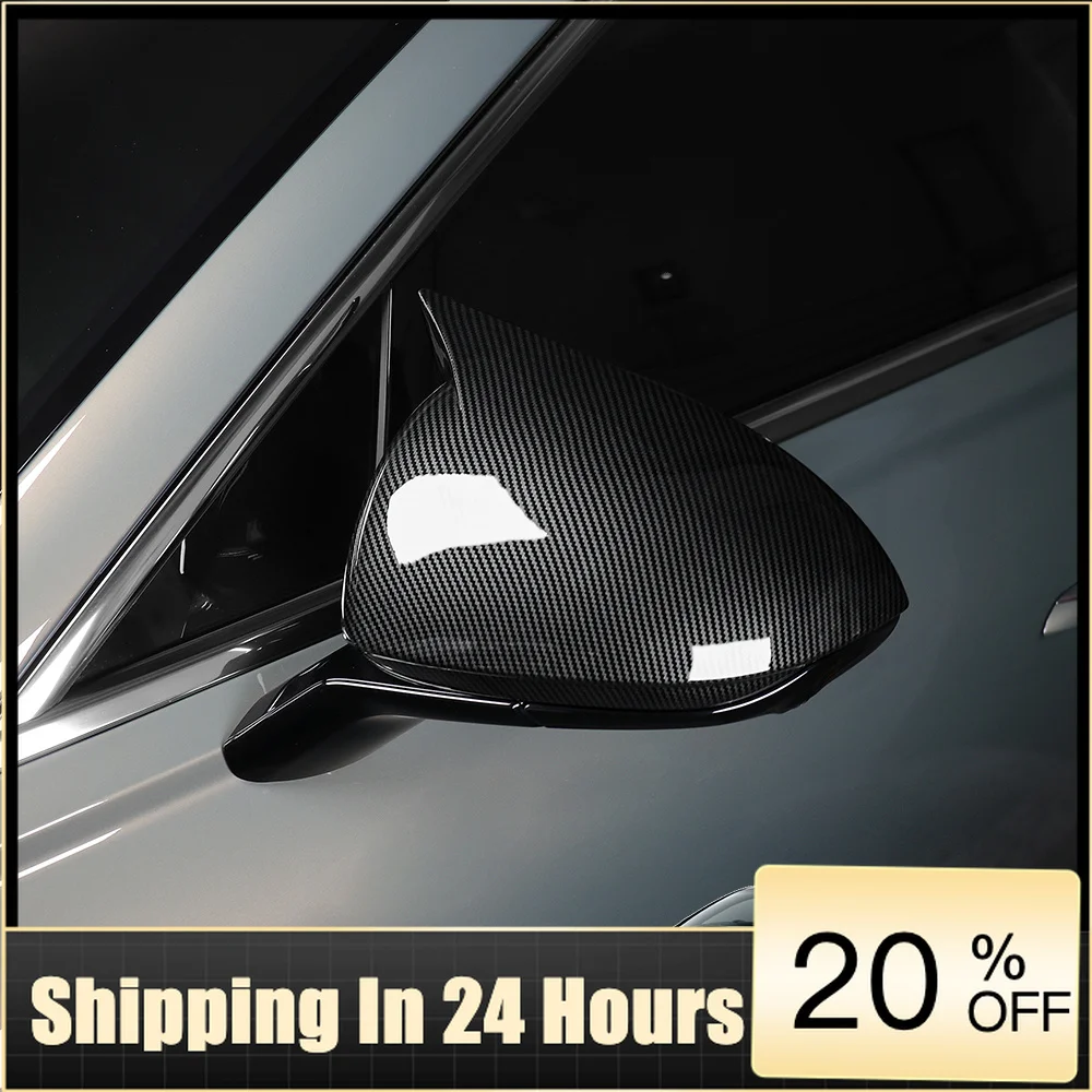 UOSO UOSO For Genesis G80 RG3 2021-2024 Carbon Fiber ABS Bull Horn Rearview Side Mirror Cover Housing Protection Trim Exterior A