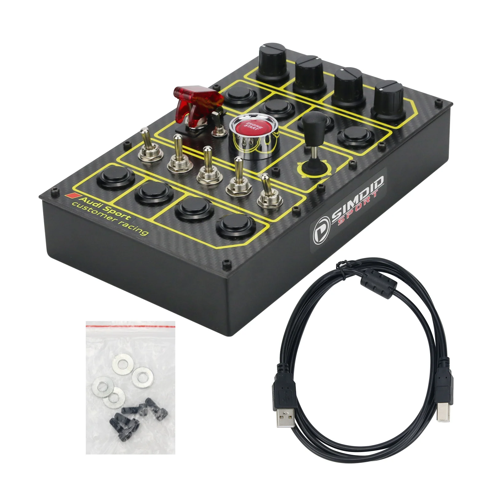 Simlayer SIMDID D30 Button Box Sim Racing Aodi Sport Customer Racing per simmagic Thrustmaster Fanatec