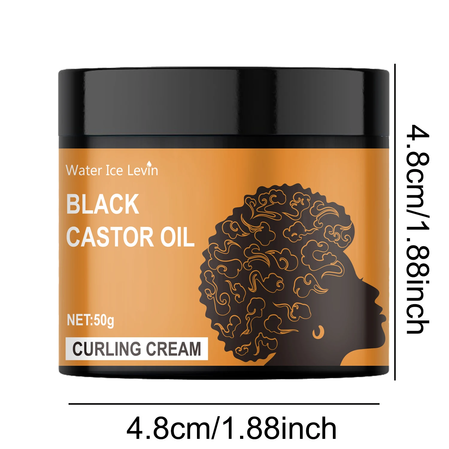 Black castor oil curling cream, styling curling cream, long-lasting frizz-free curls, moisturizing and elastic styling conditioner suitable for curly hair - suitable for all hair types view 5