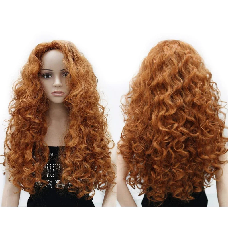 

OneDor Long Hair Curly Full Head Halloween Cosplay Costume Party Wigs (Fox Red)