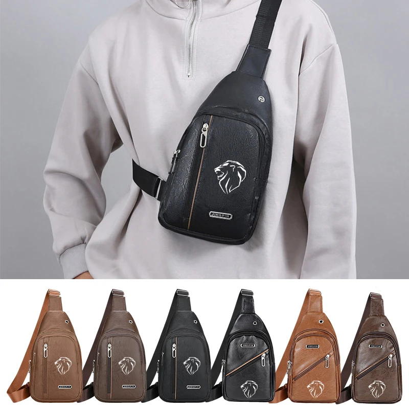 1pc Car Small Backpack Single Shoulder Crossbody Bag One-shoulder Messenger Bag For Peugeot 206 307 308 3008 207 208 4008 508