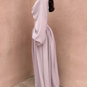 Odimi-Women's Overe mit langbeinigem Langarm-Rosa-Streuel-Ärmel, lässiges Frühlingskleid, auf den Boden gefressen, elegante Frauenmode 8 Hauptverkäufe rosa Kleid - №6