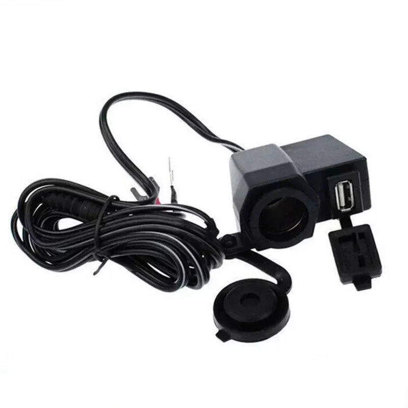 

Универсальное водонепроницаемое автомобильное зарядное устройство 5-12В 2.1А для мотоциклов и автомобилей, с разъемом прикуривателя и USB, для GPS и мобильных телефонов