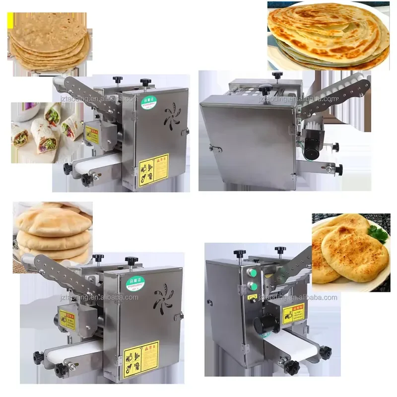 China Motorized 400W CE Certified Tortilla Bread Making Machine Panipuri Chapati Maker Roti Press Machine