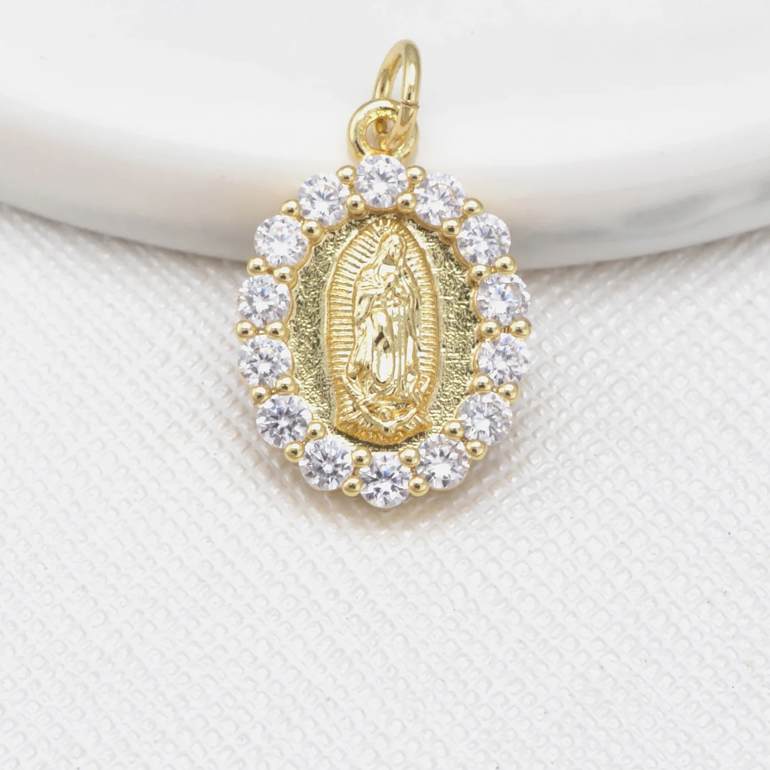 13Pcs Inlay Zircon Imitation Pearl Pendant Diy Jewelry Necklace Making Eyes Pineapple Flowers Virgin Windmill Hollow Accessories