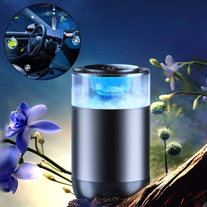 

Smart Car Fragrance Diffuser Rechargeable Air Diffuser Auto Air Freshener Cloud Mist With RGB Light Car Interior Deodorizer