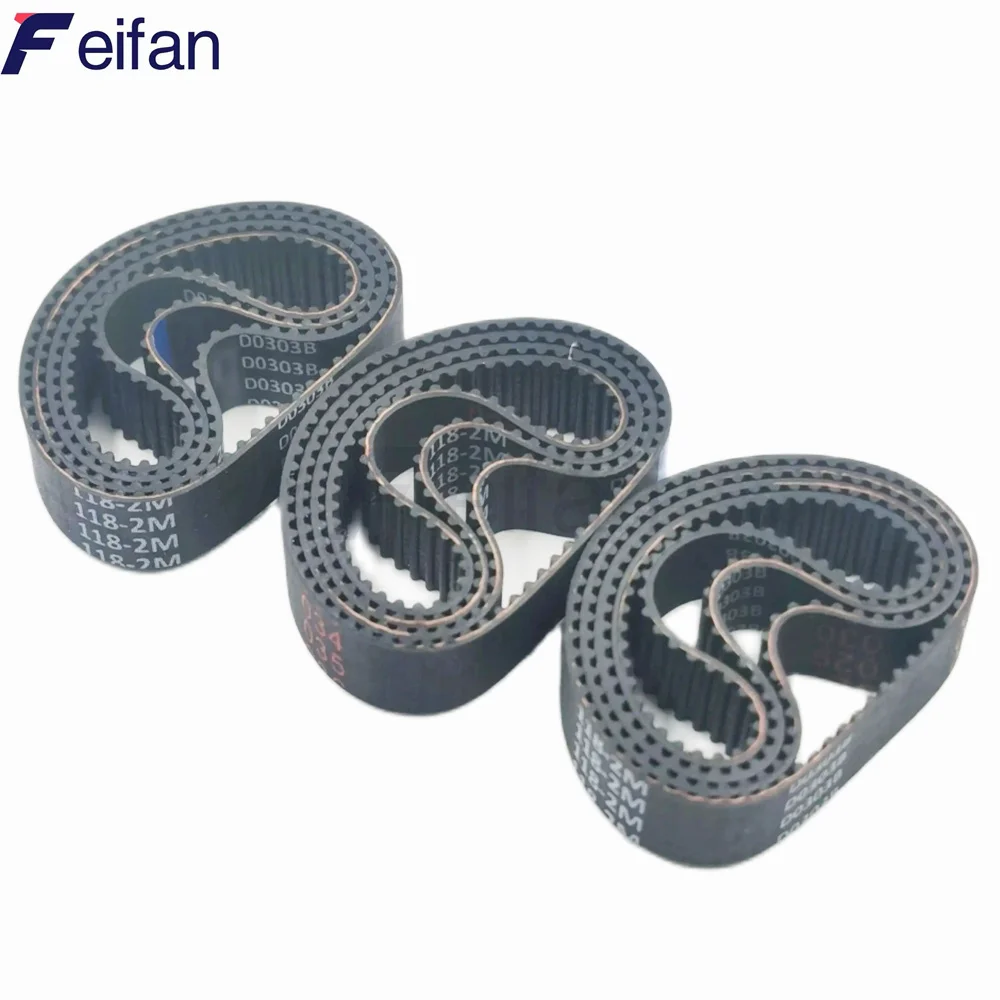 HTD 2M Rubber Timing Belt Pitch 2mm, Belt width 4/5/6/9/10/15mm Length 118 120 126 130 136 142 158 166 176 178 218 250 318 320mm