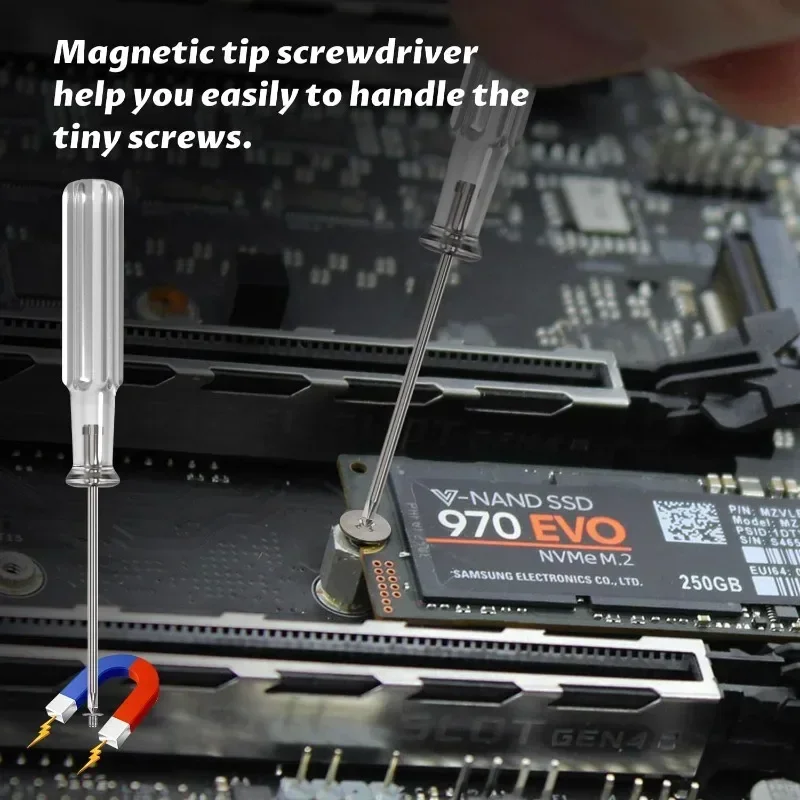 50PCS M.2 SSD Screw Kit with Screwdriver NVMe SSD Screws for PC Laptop Repair Phillips Flat Head Stainless Steel image 5