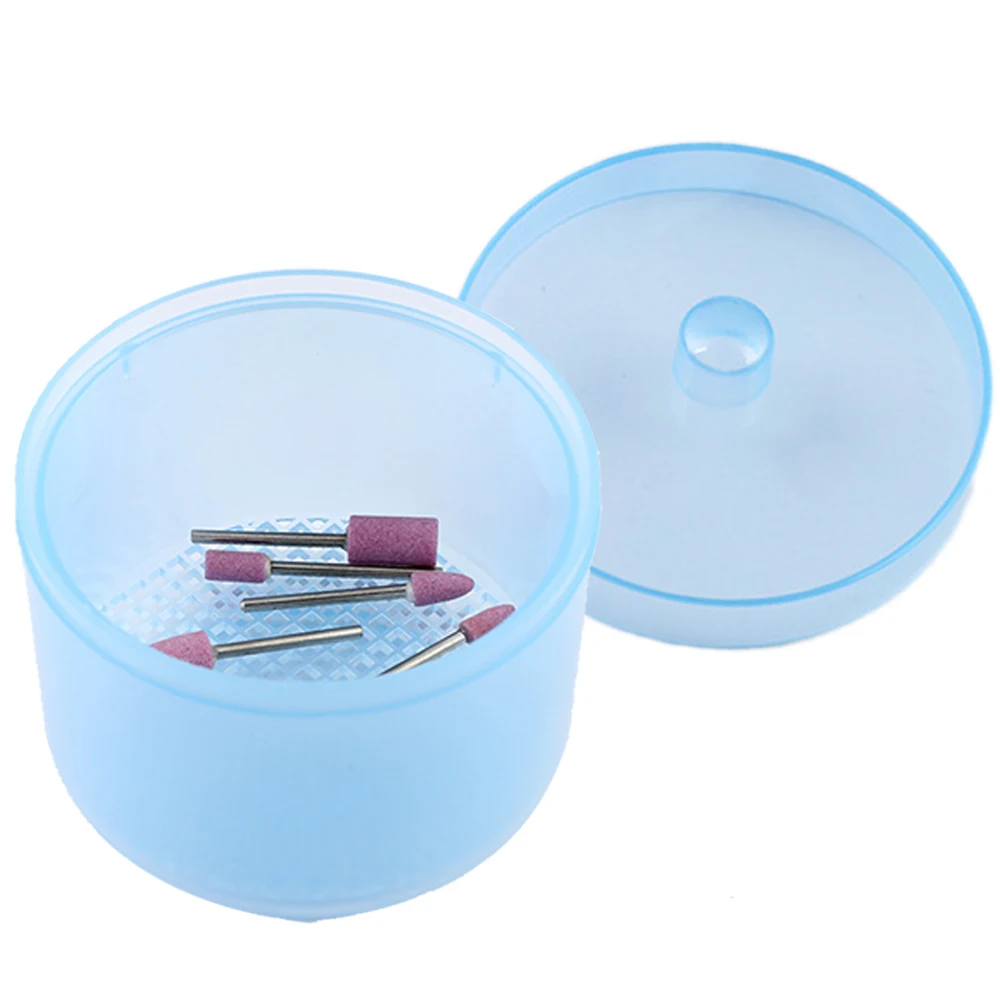 네일 드릴 비트 소독 보관함 다중 구멍 비트 홀더 네일 밀링 커터 핀셋 액세서리 청소 멸균 도구