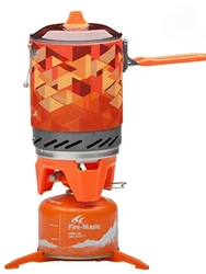 Fire Maple Cooking System Gas Stove, Heat Exchanger Pot Outdoor Travel Camping Equipment Stainless Steel Gas Burners Pot FMS-X2