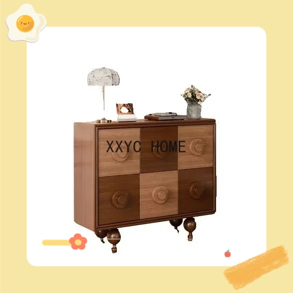 

Гостиная, спальня, вход, боковой шкаф для хранения, шкафчик из цельного дерева во французском стиле ретро