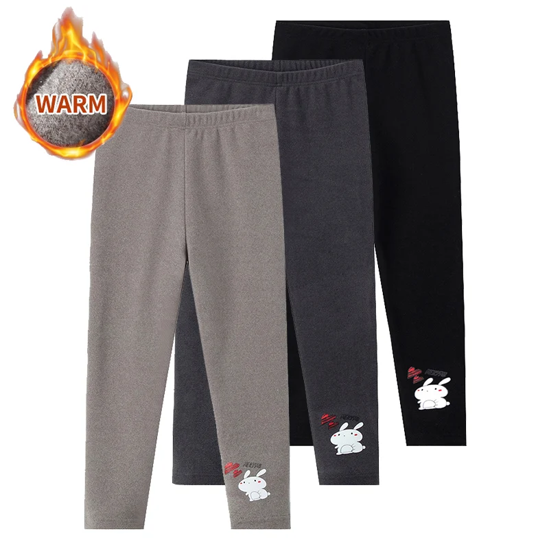 

1/3 шт. осенние и зимние детские милые и милые брюки с мультяшным принтом, универсальные облегающие теплые брюки для девочек больших размеров