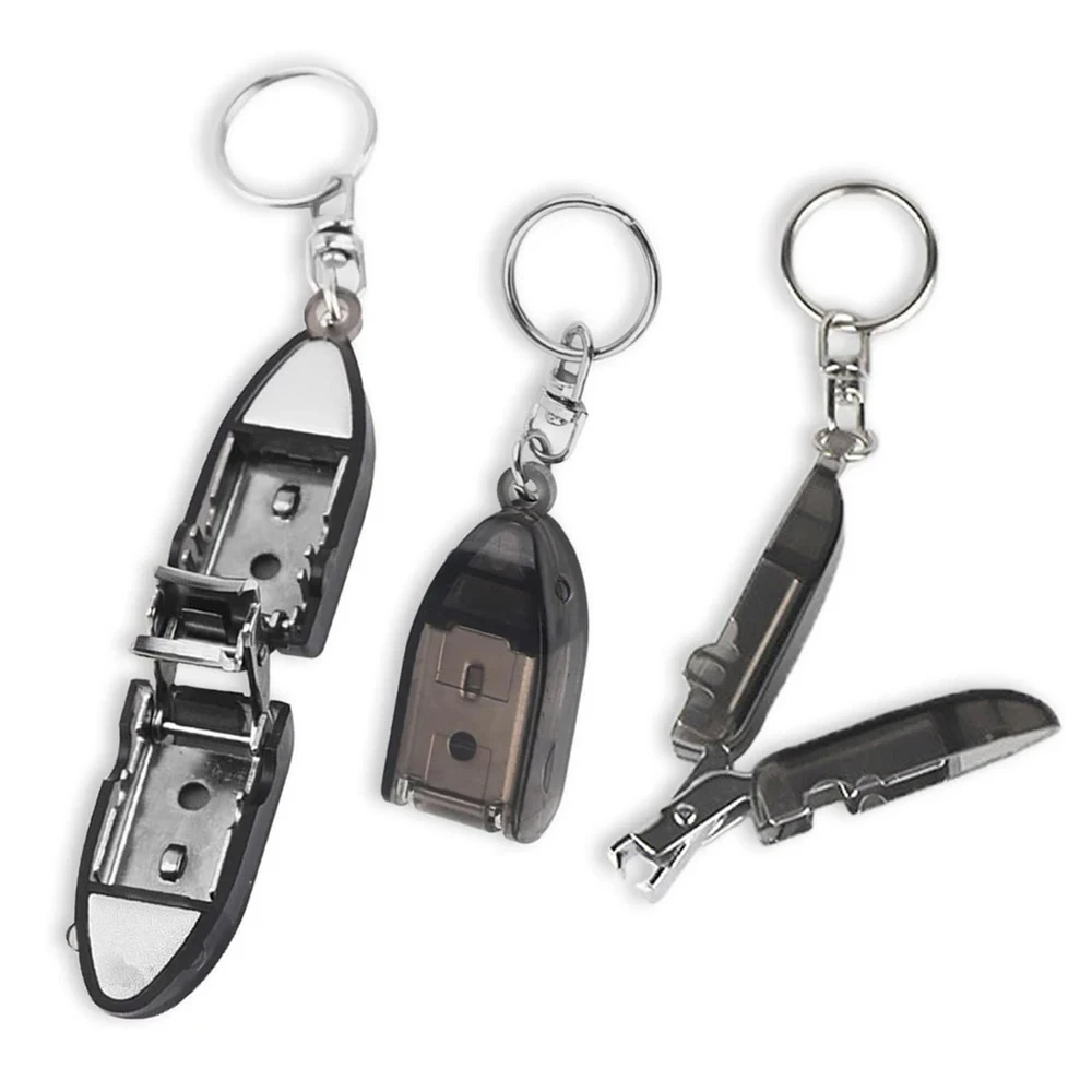 Keychain Finger Nail Clippers Mini Foldable Stainless Steel Nail Cutter with Nail Files For Outdoor Travel