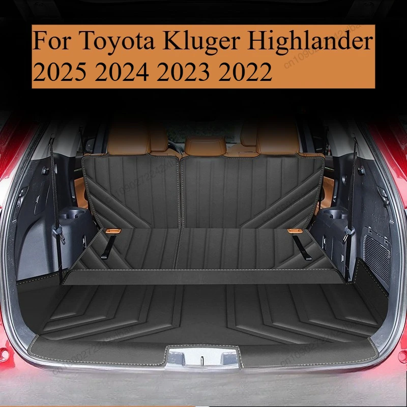 

Коврик в багажник, цельный термопрессованный коврик с полным покрытием, 7 сидений, коврик для багажника, аксессуар для Toyota Kluger Highlander2025 2024 2023 2022