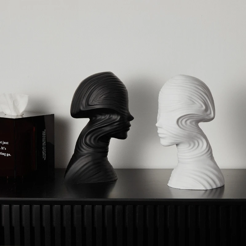 

Скандинавский минималистичный стиль, скульптура для лица мумии, украшение для гостиной, ТВ-шкафа, обеденного шкафа, декоративные украшения, поделки из смолы