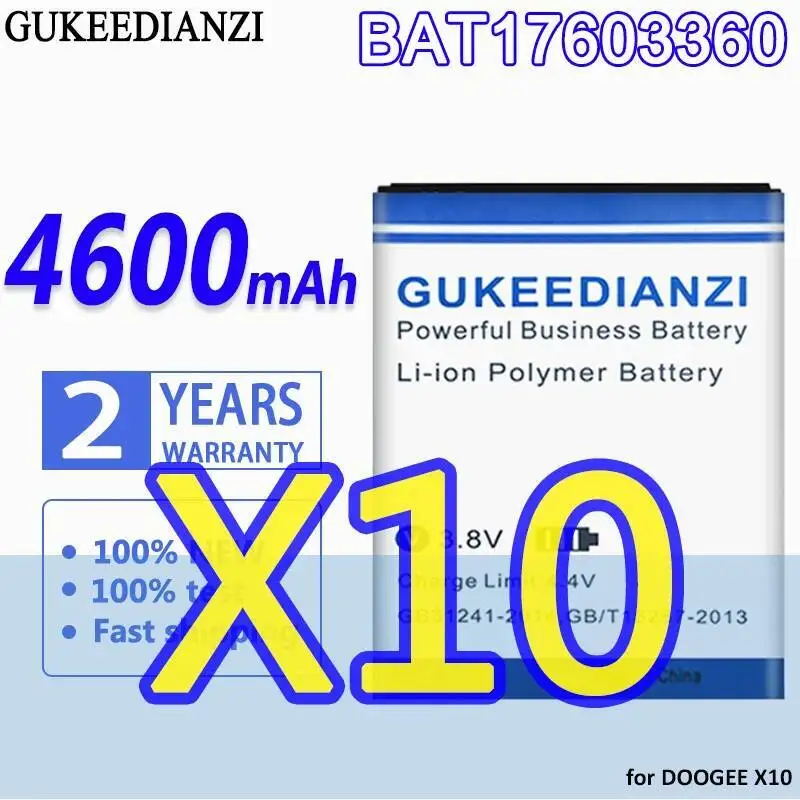 

4600Mah BAT17603360 Mobile Phone Battery For Doogee X10 High-Efficiency Stable