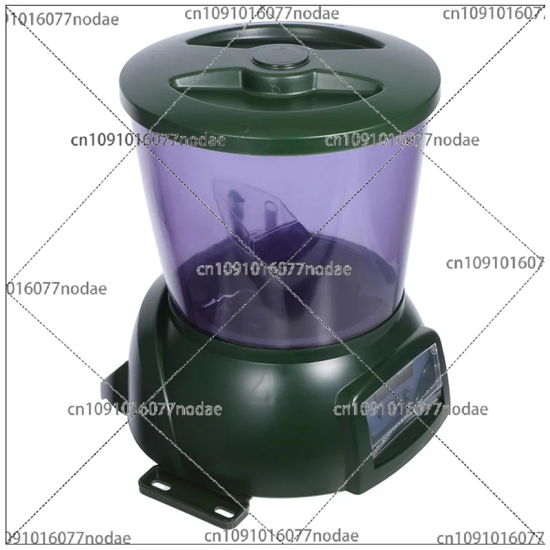 

AT43-Timing Automatic Fish Feeder Large Capacity Powered Pond Dispenser Green Aquarium Pellet Food 99 Days Pet Supplies