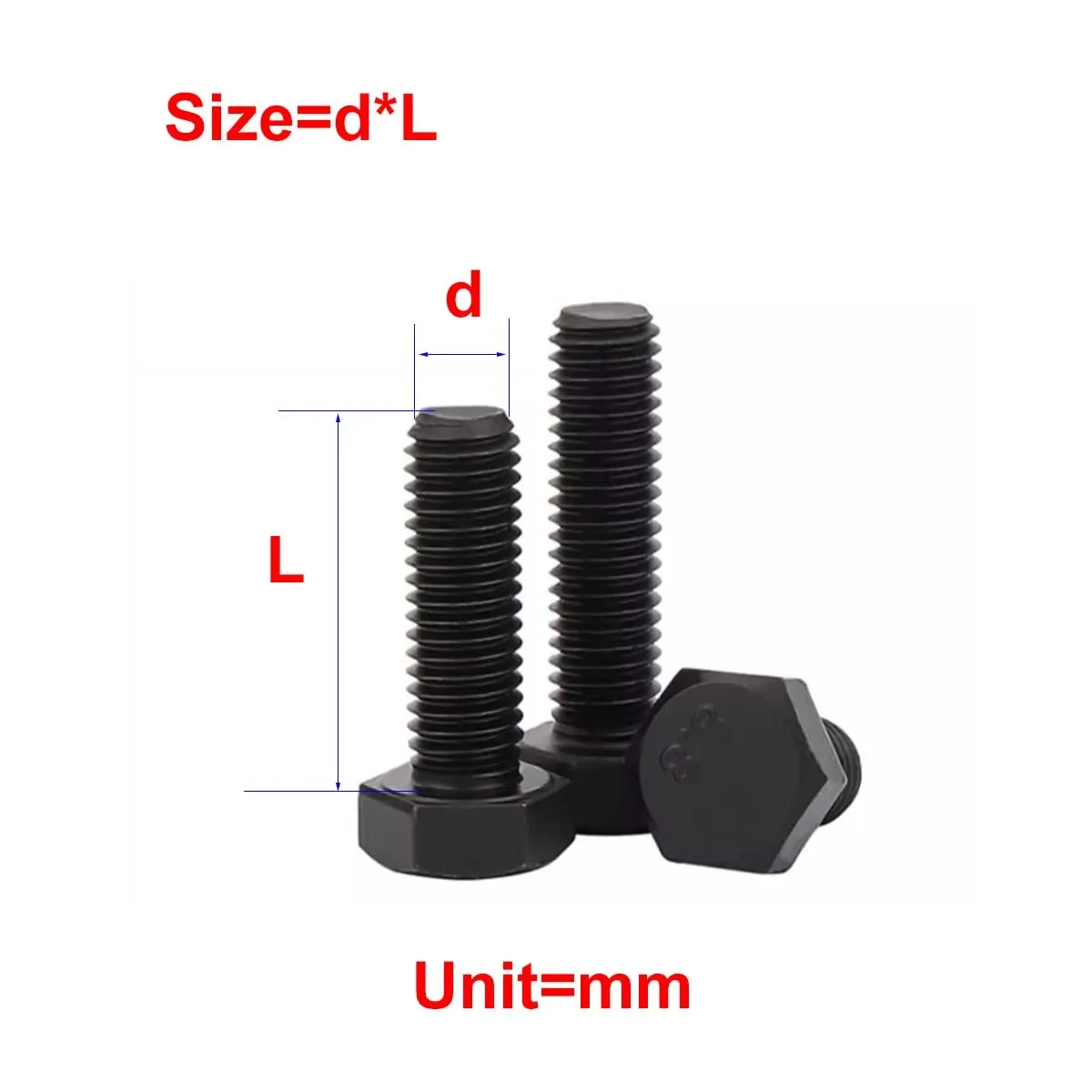 

8.8 Grade Black Outer Hexagon Screw/High-Strength Bolt M5-M10