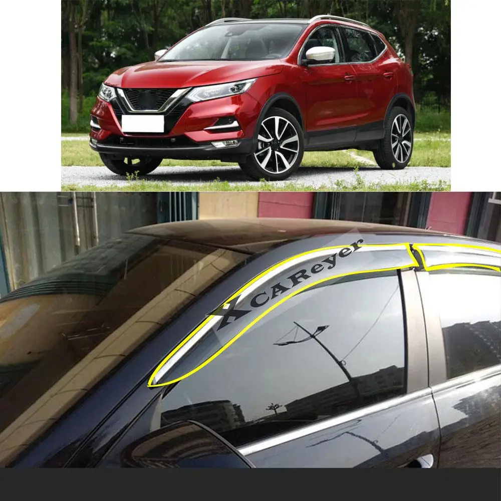 For NISSAN Qashqai J11 2016 2018 2019 2020 2021 Car Body Styling Sticker Plastic Window Glass Wind Visor Rain/Sun Guard Vent