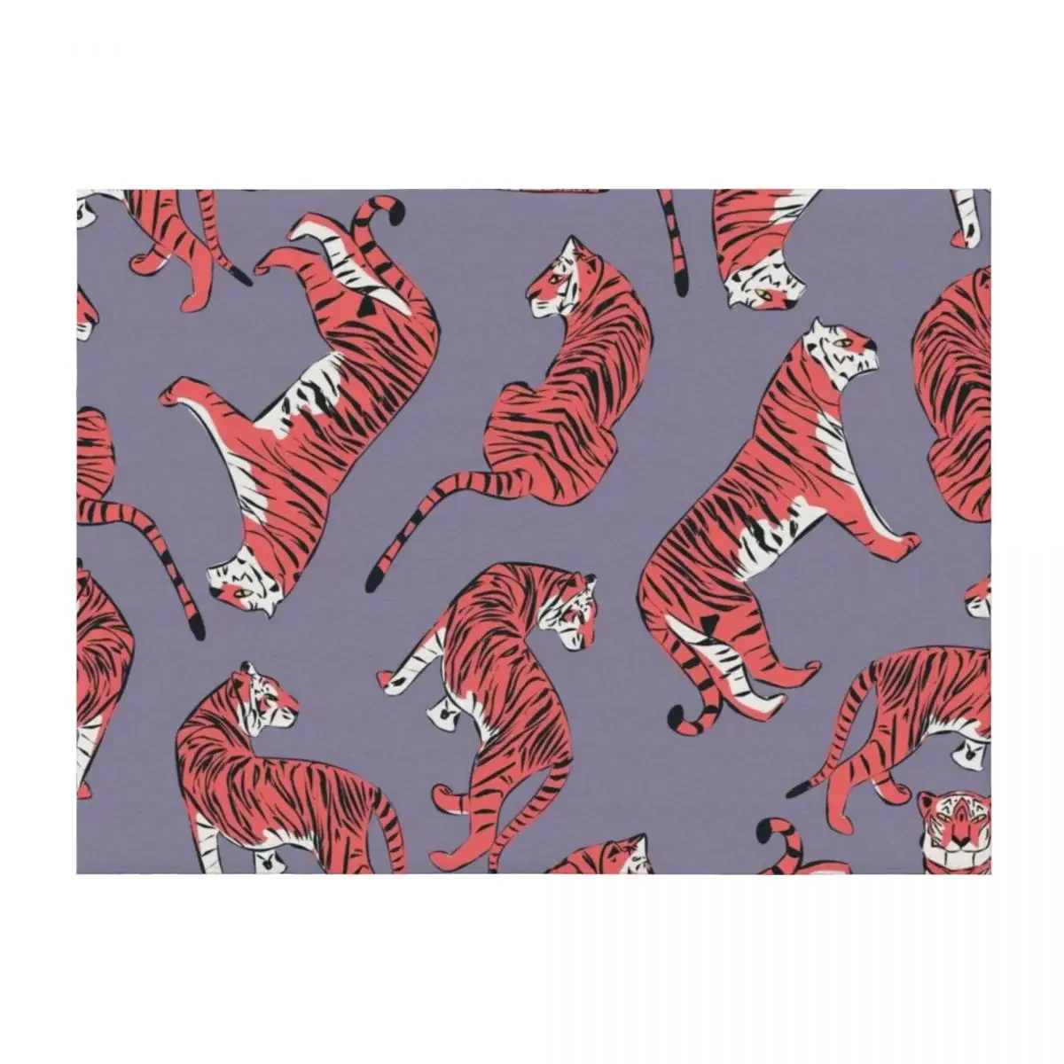 

Red Tiger Pattern 007 Throw Blanket Summer Luxury Brand Decorative Beds for babies Blankets
