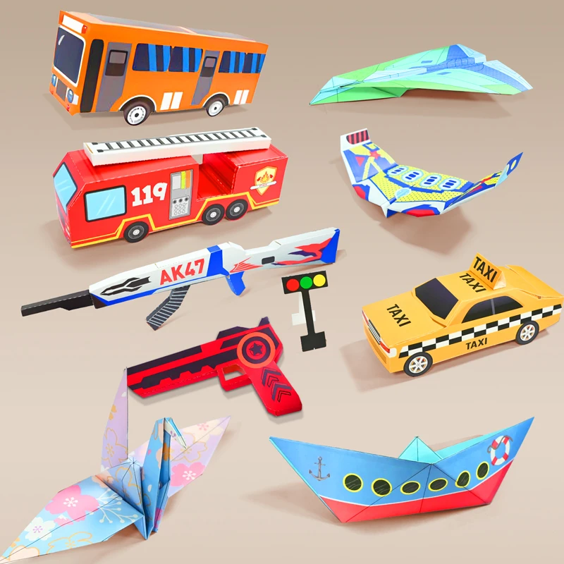 10/36/37 Sheets Origami Kit DIY Origami Paper Art Craft Projects Supplies Montessori Educational Handmade Toys for Children Gift