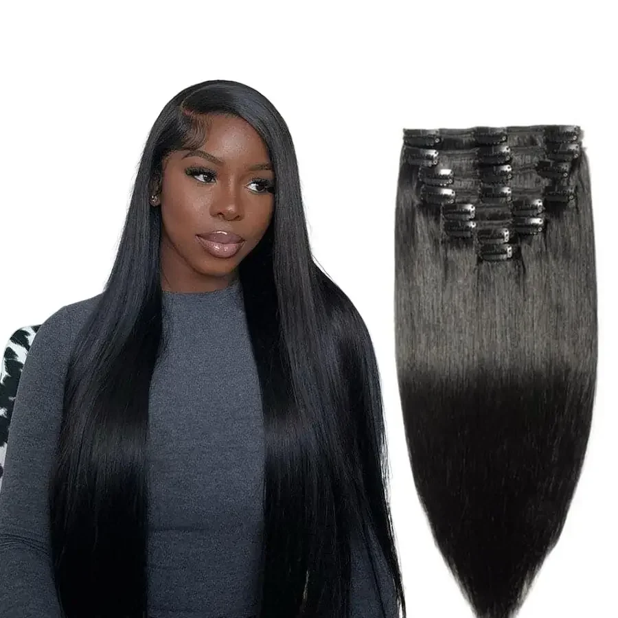 Extensions de Cheveux 100% Naturels Brésiliens Lisses pour Femme, Vente en Gros