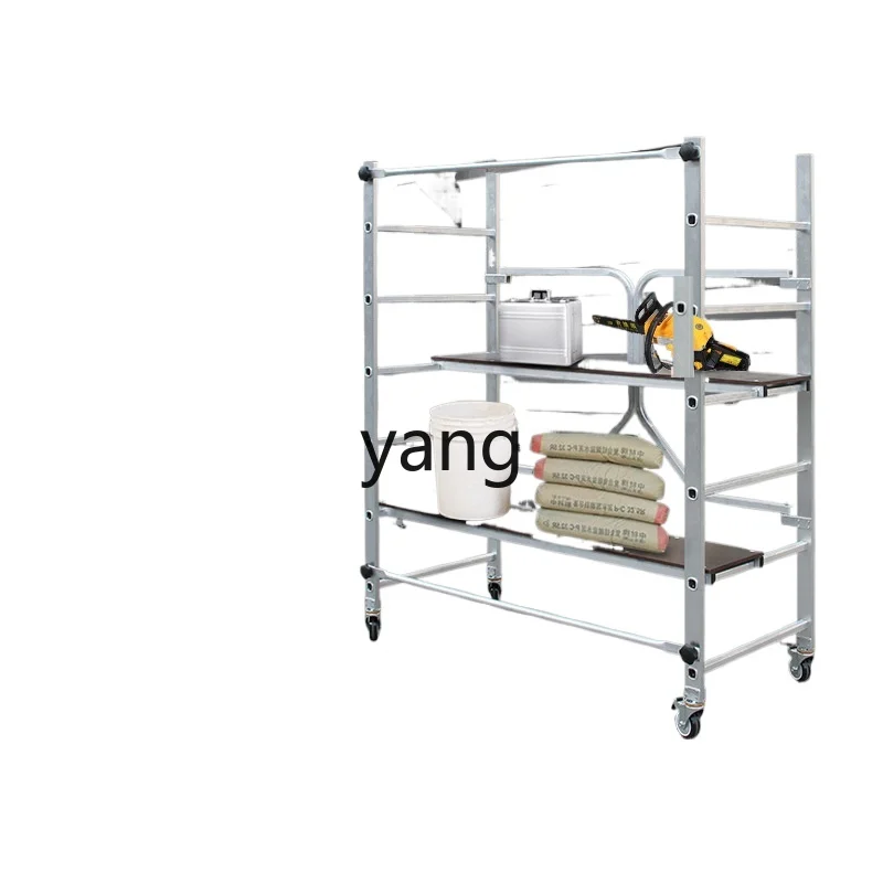 YJQ aluminum alloy quick loading scaffold small folding frame aluminum movable platform ladder portable project