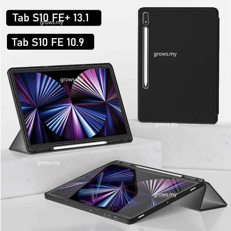 

For Samsung Tab S10 FE+ 13.1"2025 S10 FE 10.9"SM-X520 Case Pencil Holder Smart Magnetic Stand Cover For Tab S10FE Plus 13.1 X620
