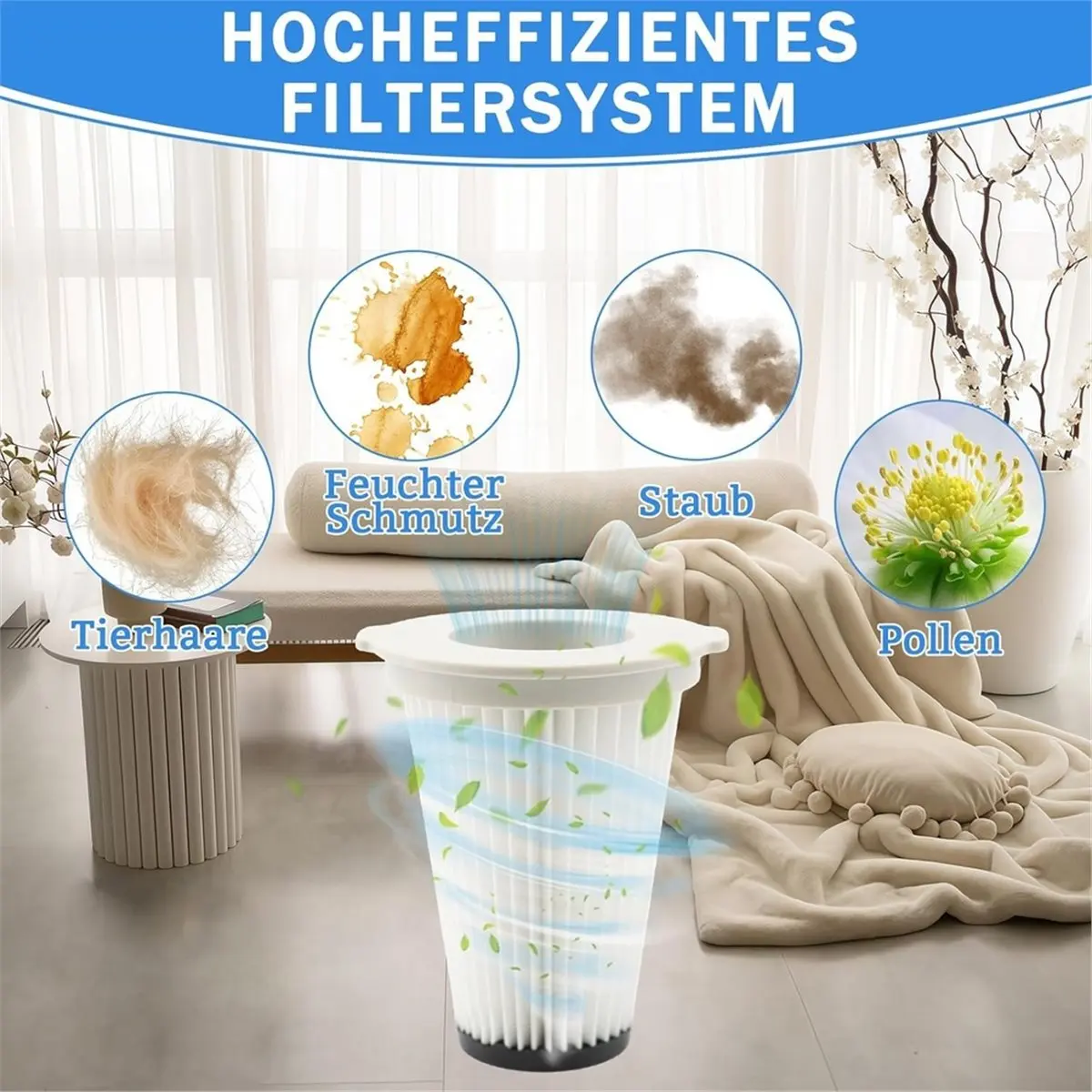 

6Pcs Filter for TE-SV 18 Li Cordless Vacuum Cleaner - Washable & Accessories for Cordless Vacuums