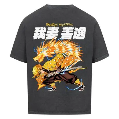 Anime Graphic T Shirt Demon Slayer Zenitsu Agatsuma Men Women Cotton Short Sleeve Tee Streetwear 2026 Summer Loose Casual Tops