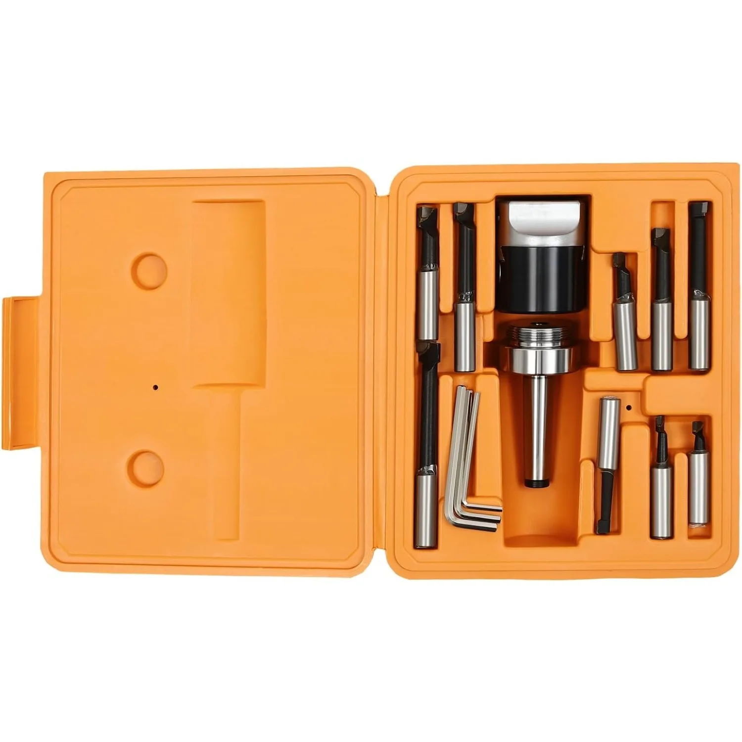 9Pcs M12 Straight Shank Milling Cutter, 10-125mm Drill Bit Set, Milling Machine Accessories Woodworking Cnc Router Collet Extension Rod