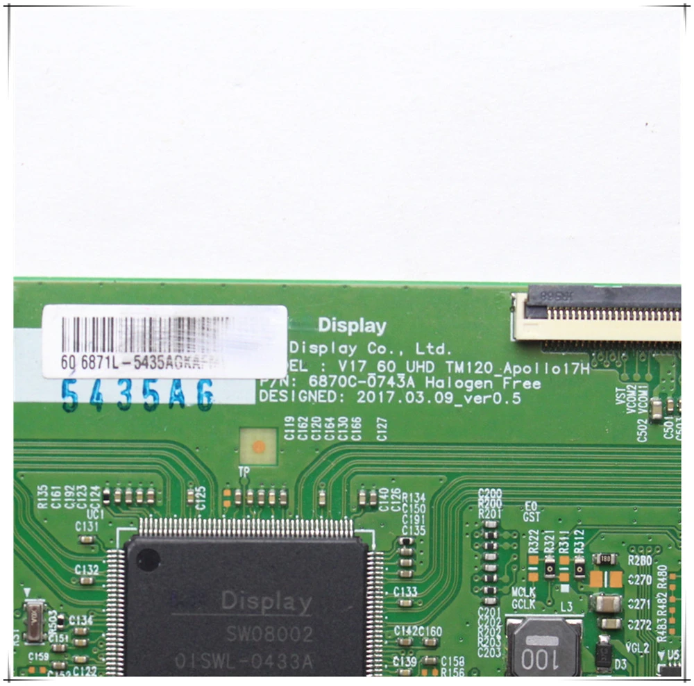 Tcon Board 6870C-0743A V17_60_UHD TM120_Apollo17H 60 Inch TV Board for TV Original Logic Board T-con 6870C 0743A