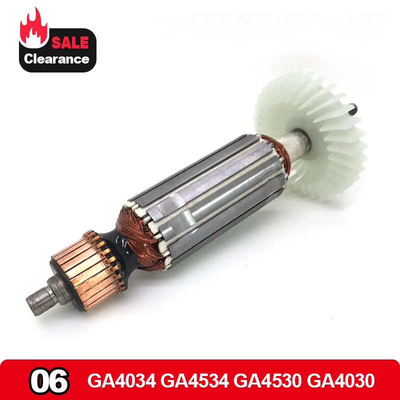 

Ротор якоря 220 В, замена для Makita GA4530 GA4030 GA4034 GA4534 GA 4530 4030 4034, запасные части для угловой шлифовальной машины, аксессуары